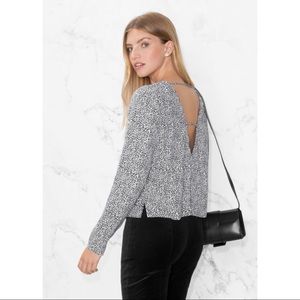 & Other Stories Leopard Print Top